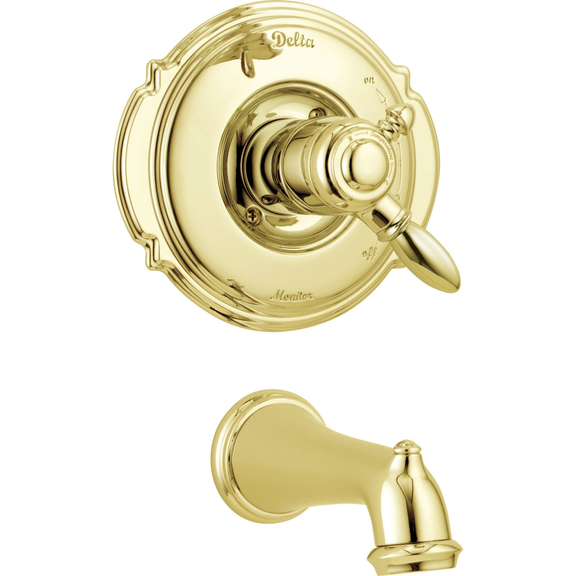 Delta Victorian Polished Brass Temp/Volume Control Tub Filler with Valve D224V