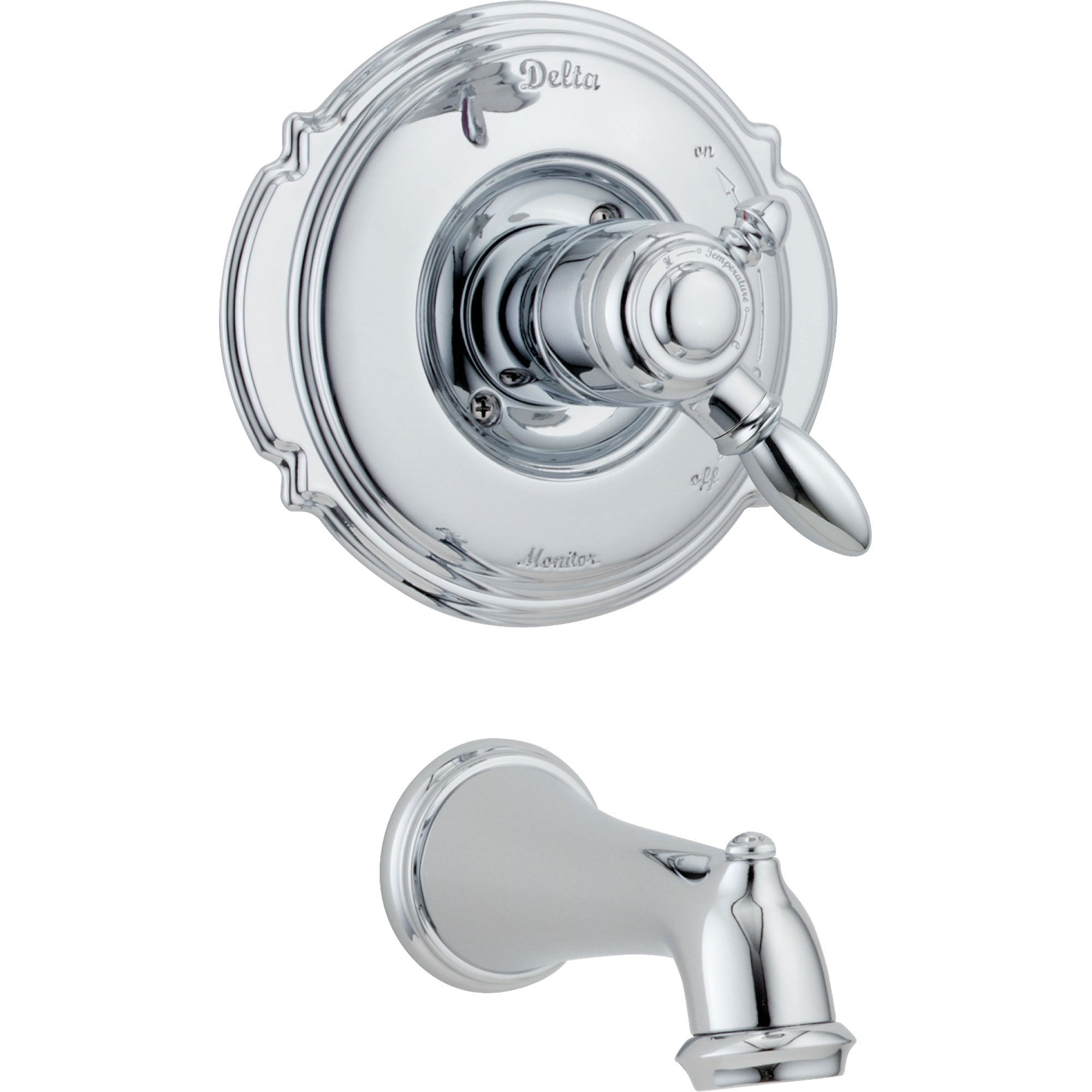 Delta Victorian Chrome 2-Handle Temp/Volume Control Tub Filler with Valve D217V