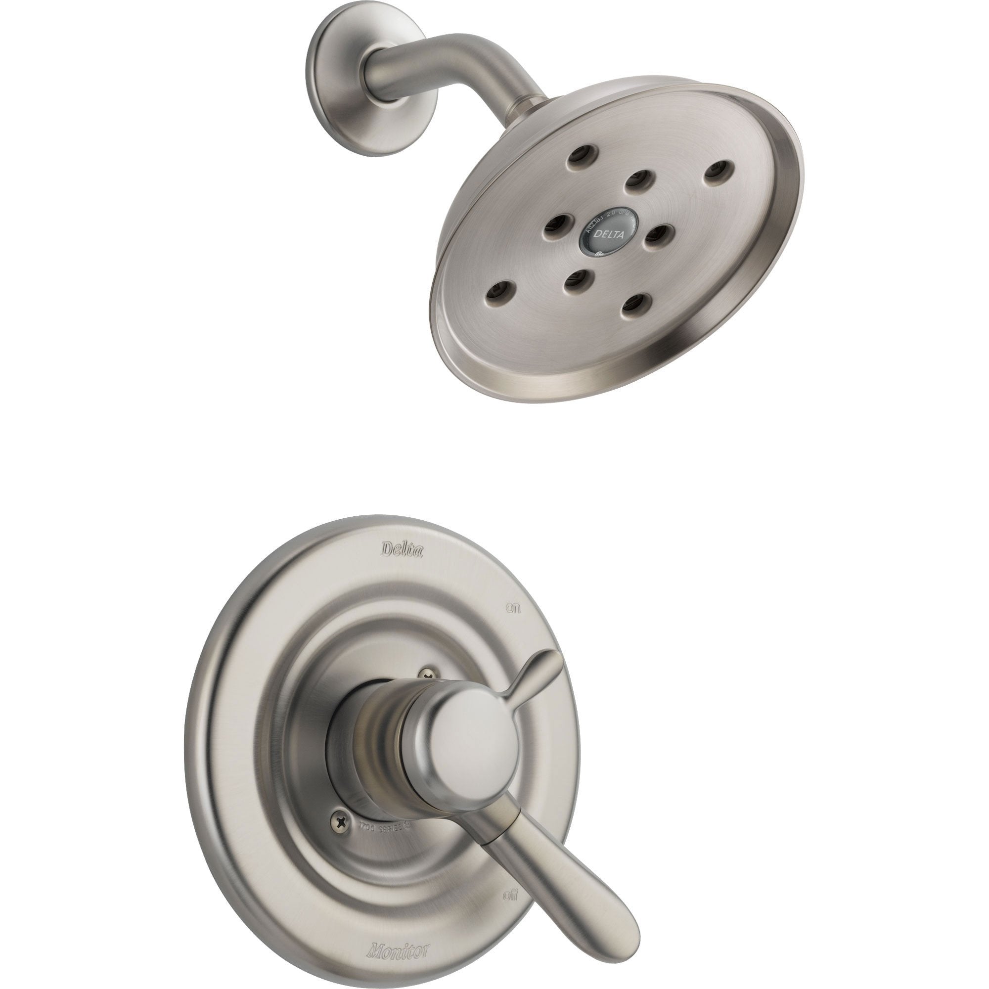 Delta Lahara Stainless Steel Finish Dual Control Shower Faucet with Valve D733V