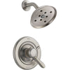 Delta Lahara Stainless Steel Finish Dual Control Shower Only Faucet Trim 573198