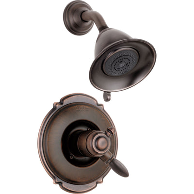 Delta Victorian Dual Control Temp/Volume Venetian Bronze Shower with Valve D764V