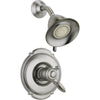 Delta Victorian 2 Handle Temp/Volume Stainless Steel Finish Shower w/Valve D701V