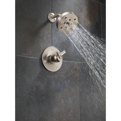 Delta Trinsic 2 Handle Temp/Volume Stainless Steel Finish Shower w/ Valve D770V