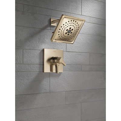 Delta Zura Champagne Bronze Finish Monitor 17 Series H2Okinetic Shower Only Faucet Trim Kit (Requires Valve) DT17274CZ