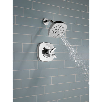 Delta Stryke Chrome Finish Monitor 17 Series Shower Only Faucet Includes Handles, Cartridge, and Valve without Stops D3369V