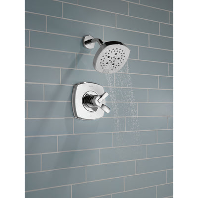 Delta Stryke Chrome Finish Monitor 17 Series Shower Only Faucet Includes Handles, Cartridge, and Valve without Stops D3369V