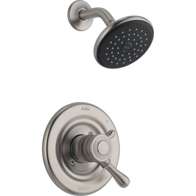 Delta Leland 2 Handle Temp/Volume Stainless Steel Finish Shower with Valve D712V