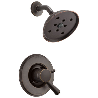 Delta Linden Venetian Bronze Shower only Faucet with Separate Temperature and Pressure Control Handles Includes Trim Kit and Rough Valve without Stops D2321V