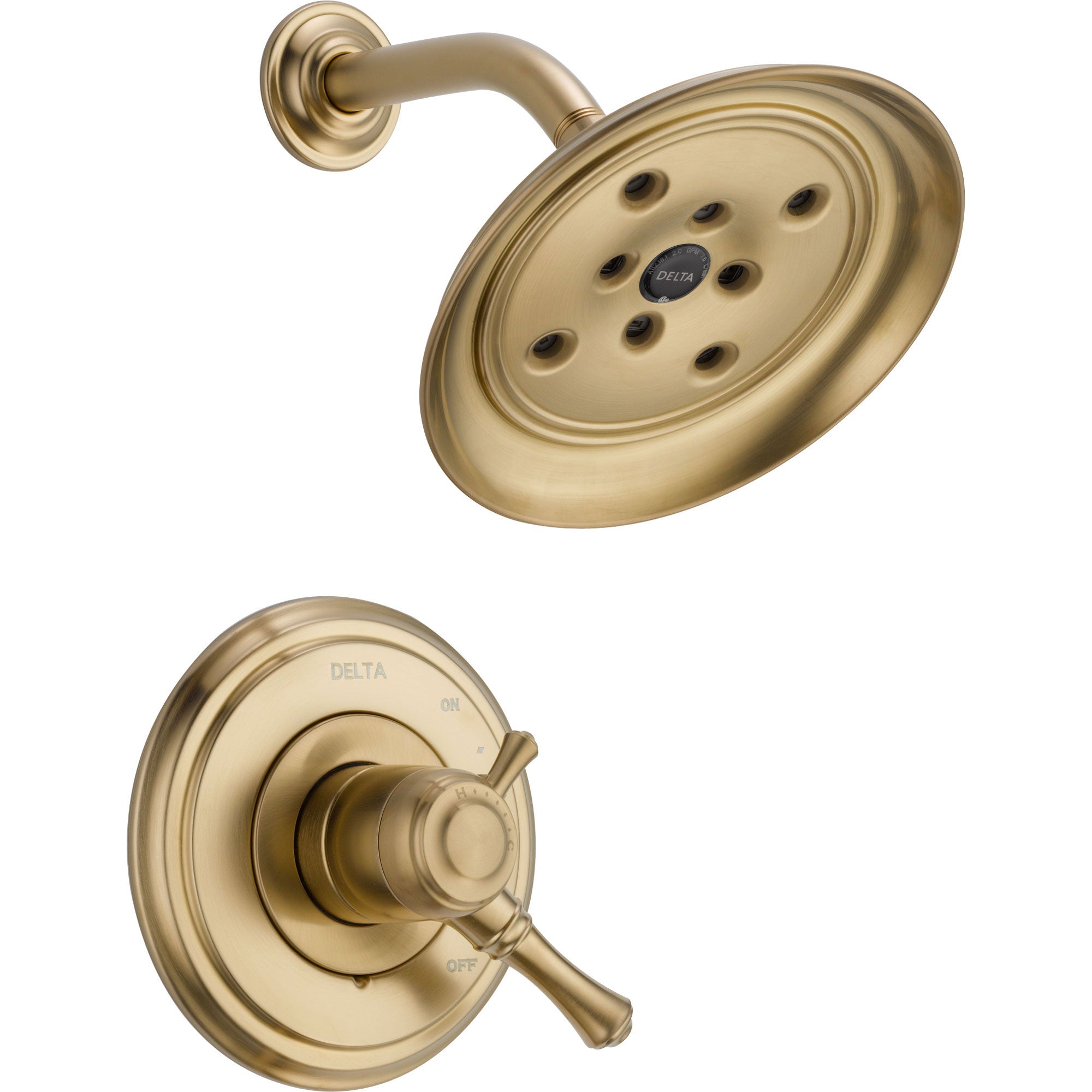 Delta Cassidy Dual Control Temp/Volume Champagne Bronze Shower Only Trim 584210