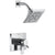 Delta Pivotal Modern Chrome Finish H2Okinetic Shower only Faucet Includes 17 Series Cartridge, Handles, and Valve without Stops D3361V