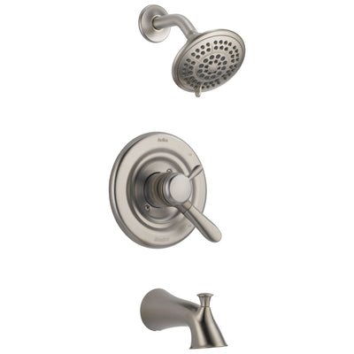 Delta Lahara Temp/Volume Tub and Shower with Valve in Stainless Steel D369V