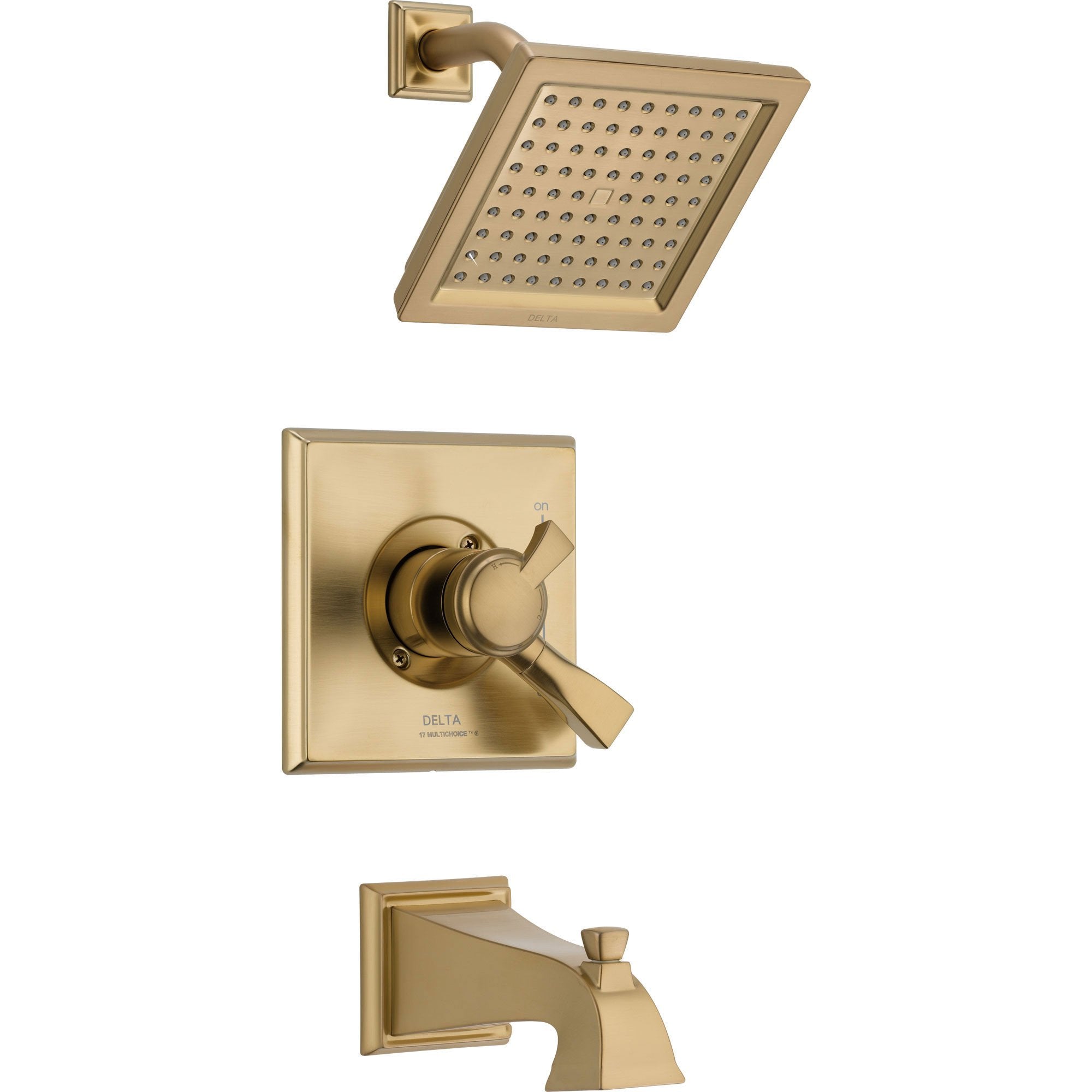 Delta Dryden Temp/Volume Champagne Bronze Tub & Shower Faucet with Valve D371V