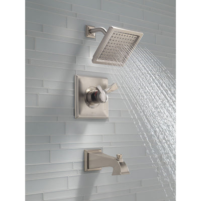 Delta Dryden Temp/Volume Tub & Shower Faucet with Valve in Stainless Steel D376V