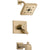 Delta Vero Champagne Bronze Square Two Control Tub and Shower Faucet Trim 556006