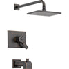 Delta Vero Venetian Bronze Square Two Control Tub and Shower Faucet Trim 555951