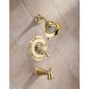 Delta Victorian Polished Brass Pressure Balanced Tub and Shower with Valve D390V