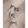 Delta Victorian Stainless Steel Finish Tub and Shower Faucet with Valve D392V