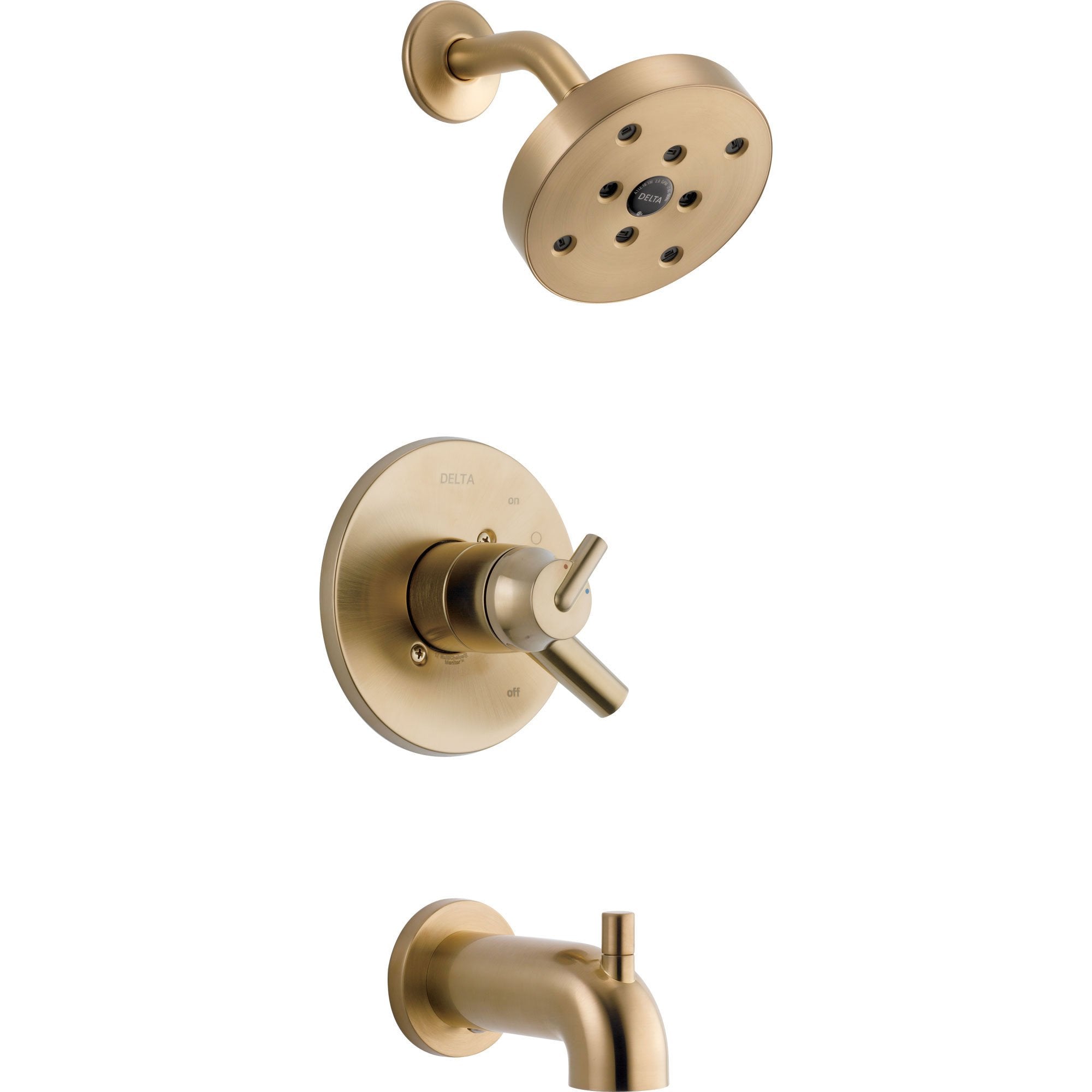 Delta Trinsic Champagne Bronze Dual Control Modern Tub and Shower w/Valve D461V