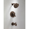 Delta Trinsic Venetian Bronze Dual Control Modern Tub and Shower w/ Valve D395V