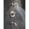 Delta Trinsic Stainless Steel Finish Modern Tub & Shower Combo with Valve D463V