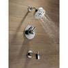 Delta Trinsic Chrome Dual Control Modern Tub and Shower Faucet with Valve D460V