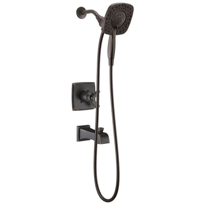 Delta Ashlyn Venetian Bronze Monitor 17 Series Tub and Shower Combo Faucet with In2ition Two-in-One Hand Shower Spray INCLUDES Rough-in Valve D1118V