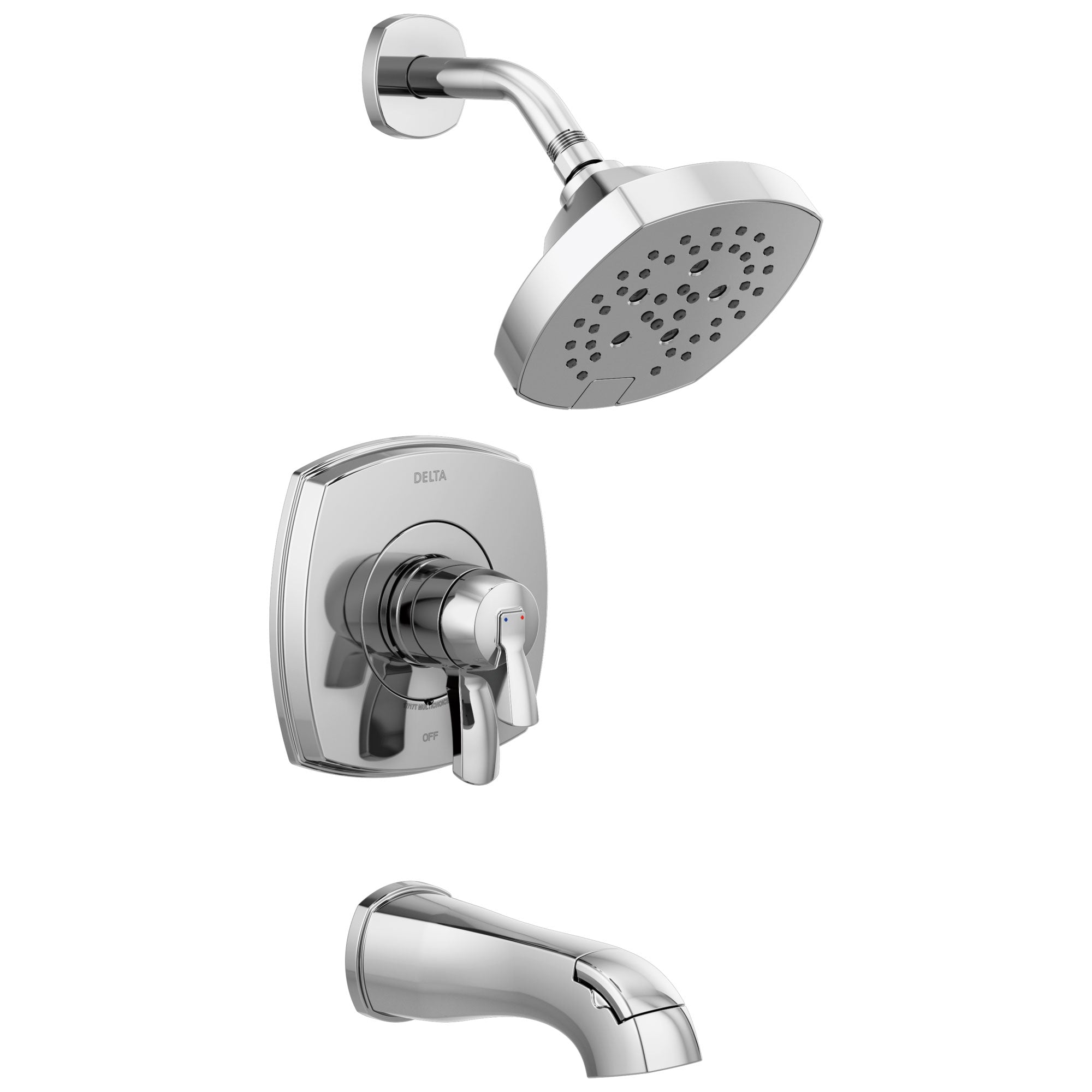 Delta Stryke Chrome Finish 17 Series Tub and Shower Combo Faucet Trim Kit (Requires Valve) DT17476