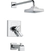 Delta Arzo Chrome Dual Control Modern Tub and Shower Faucet Trim Kit 550119