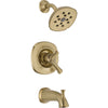 Delta Addison Champagne Bronze Tub and Shower Combination Faucet w/ Valve D408V