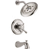 Delta Cassidy Polished Nickel Temp/Volume Tub and Shower Faucet with Valve D414V