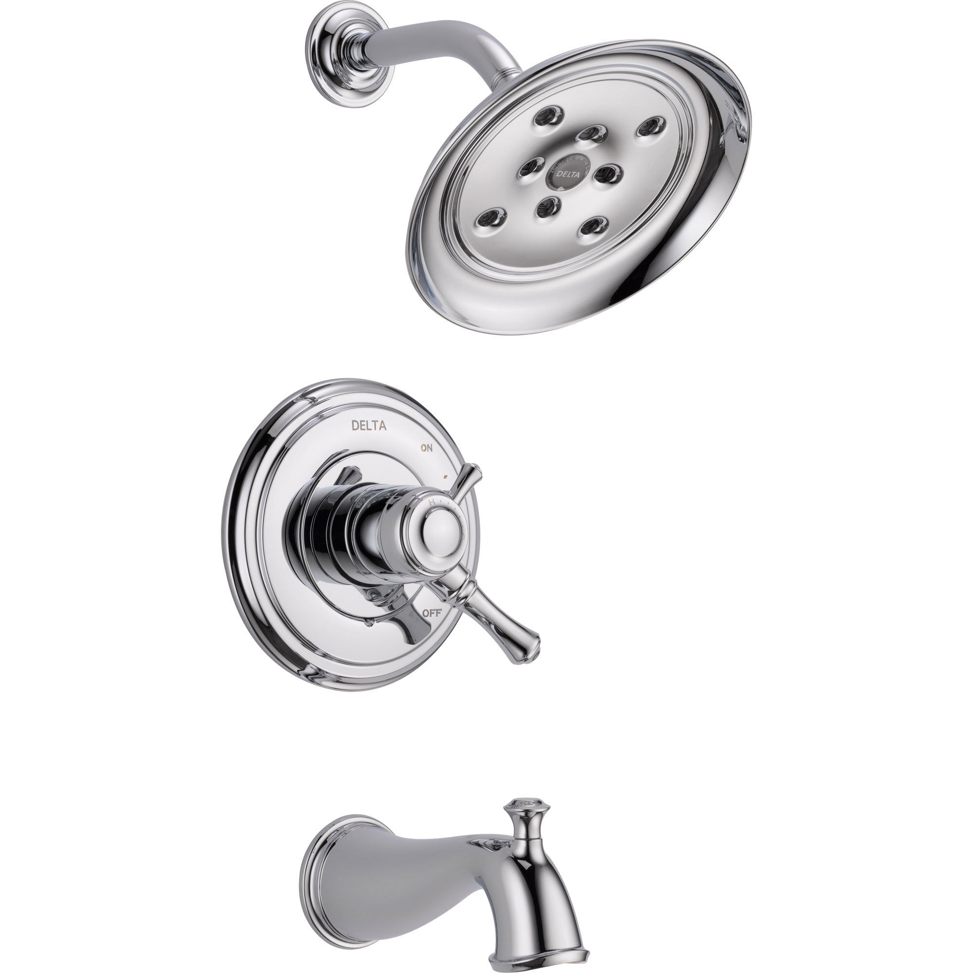 Delta Cassidy Chrome Dual Control Temp/Volume Tub & Shower Faucet w/Valve D479V