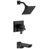 Delta Pivotal Matte Black Finish Monitor 17 Series H2Okinetic Tub and Shower Combination Faucet Trim Kit (Requires Valve) DT17499BL