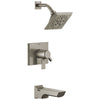 Delta Pivotal Stainless Steel Finish Monitor 17 Series H2Okinetic Tub and Shower Combination Faucet Trim Kit (Requires Valve) DT17499SS