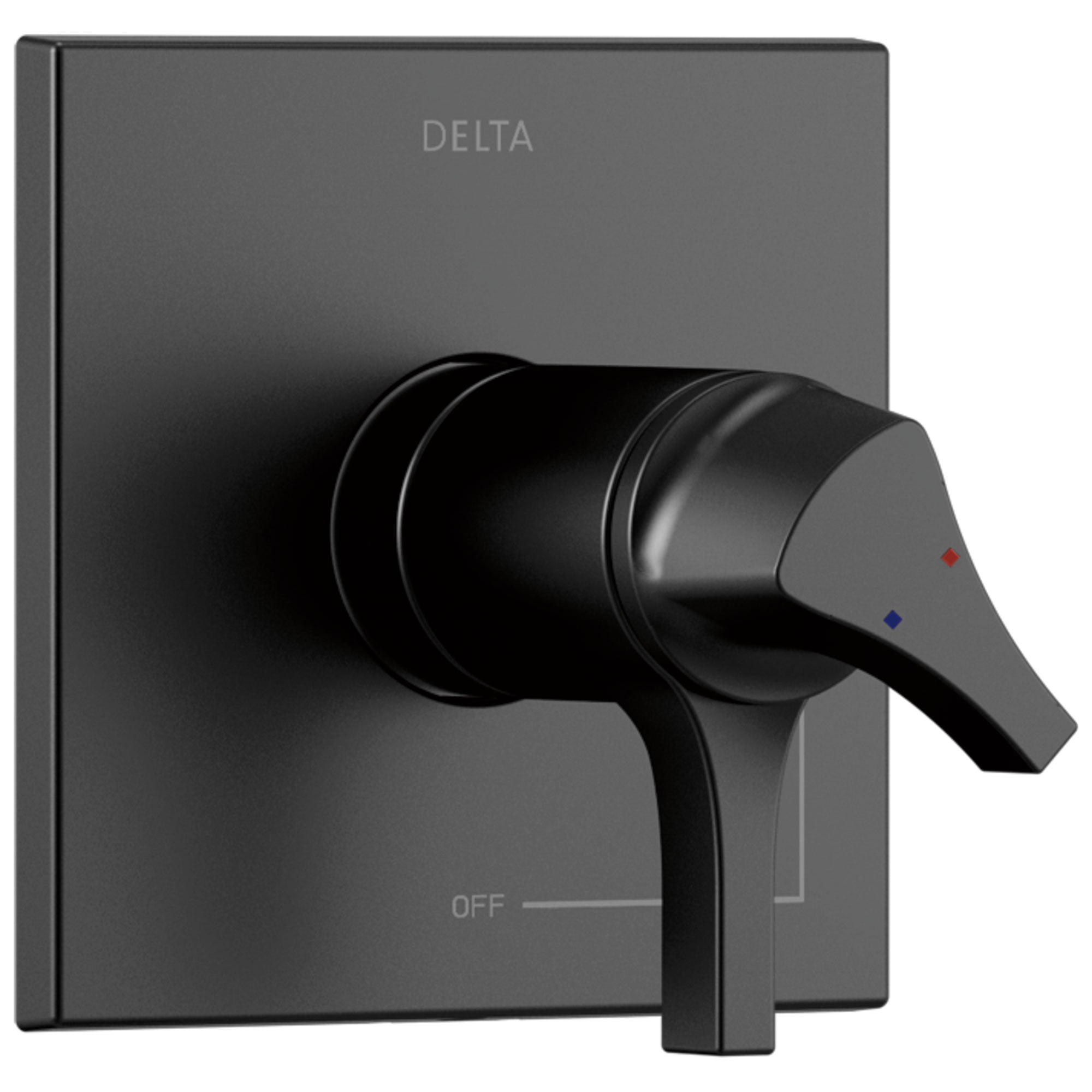 Delta Zura Matte Black Finish TempAssure 17T Series Shower Faucet Control Only Trim Kit (Requires Valve) DT17T074BL