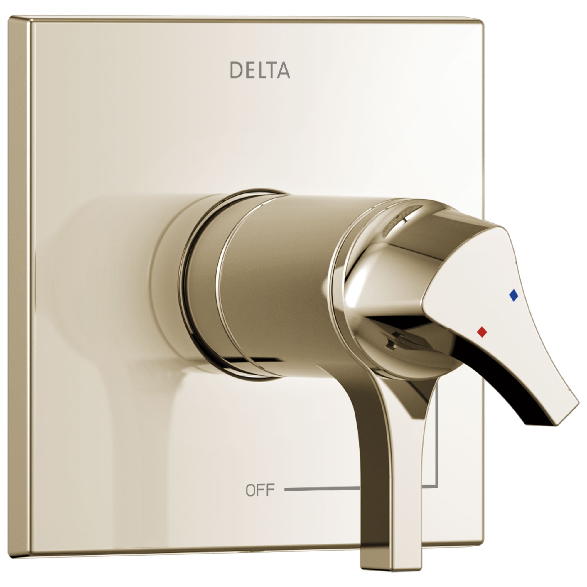 Delta Zura Collection Polished Nickel TempAssure 17T Dual Temperature and Pressure Shower Faucet Control Handle Trim (Valve Sold Separately) 743966