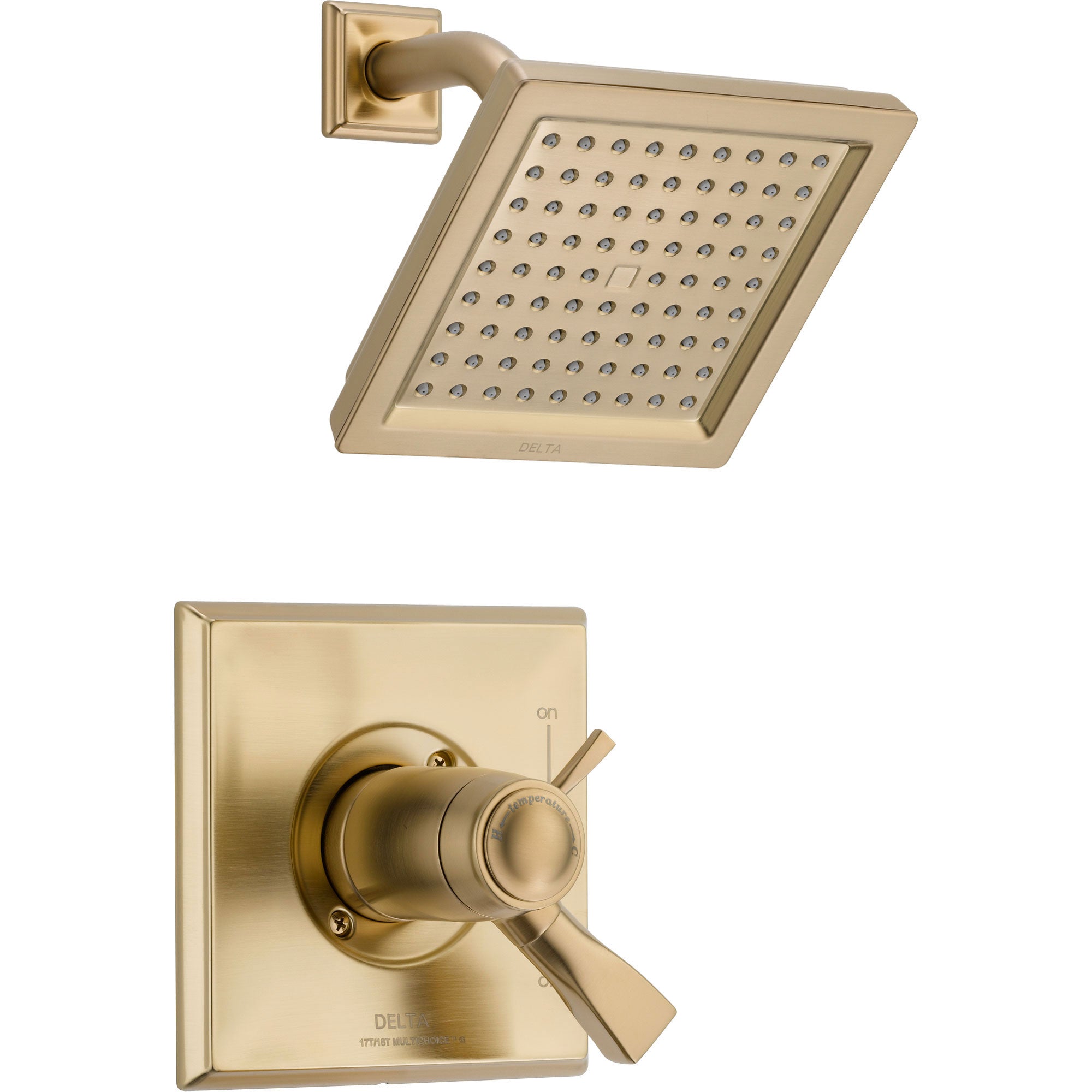 Delta Dryden Champagne Bronze Modern Thermostatic Shower Control Trim Kit 563346