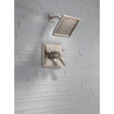 Delta Dryden Collection Stainless Steel Finish 1.75 GPM Thermostatic Dual Temp / Pressure Control Shower only Faucet Trim (Requires Valve) DT17T251SSWE