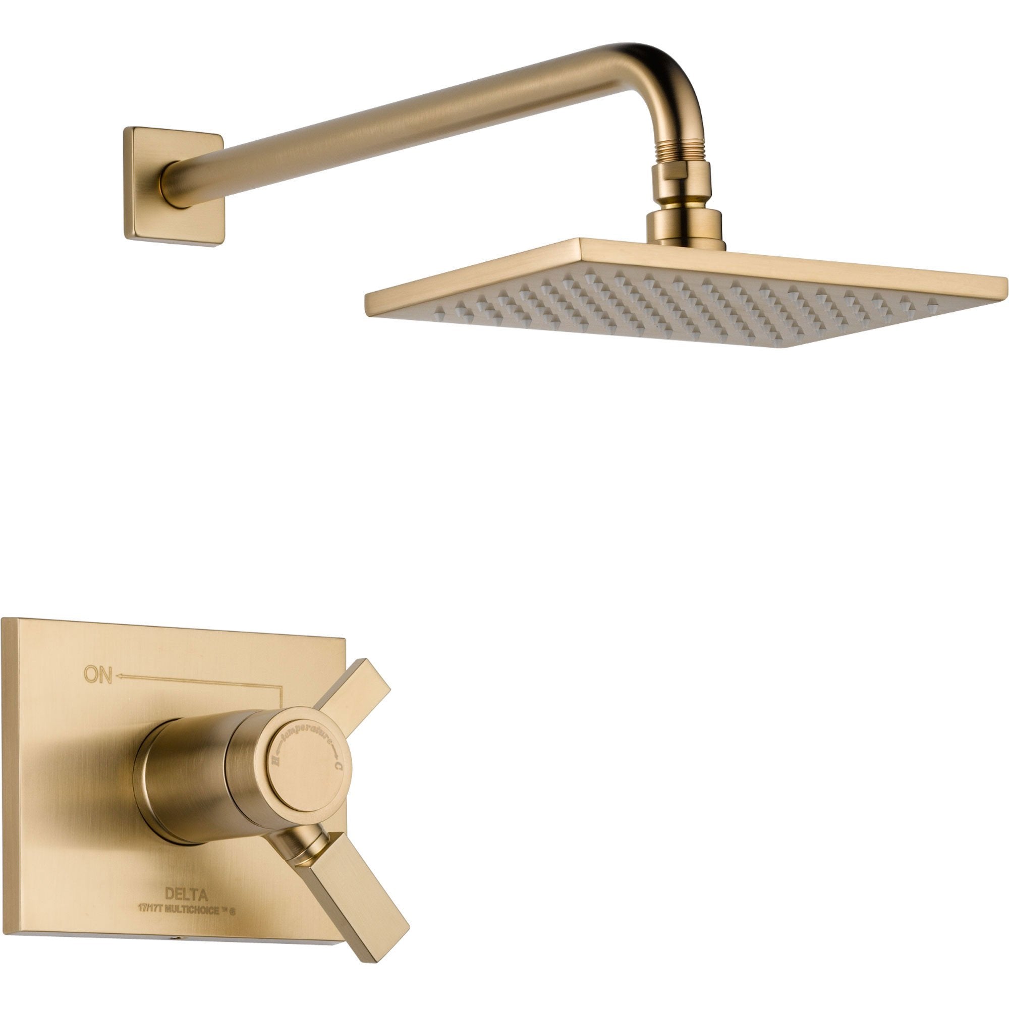 Delta Vero Champagne Bronze Modern Thermostatic Shower Control with Valve D807V