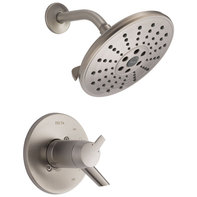 Delta Compel Collection Stainless Steel Finish TempAssure 17T ADA Water Efficient Shower only Faucet Includes Rough-in Valve with Stops D2244V