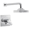 Delta Ara Collection Chrome TempAssure 17T Series Watersense Thermostatic Modern Dual Control Shower only Faucet Trim Kit (Requires Valve) DT17T267