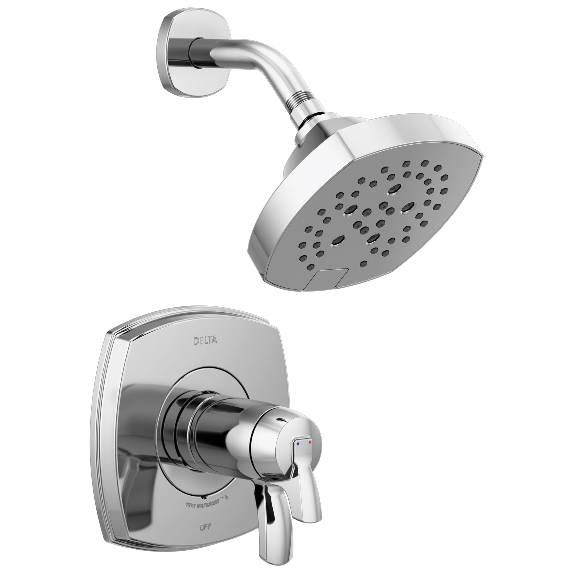 Delta Stryke Chrome Finish 17T Thermostatic Shower Only Faucet Trim Kit (Requires Valve) DT17T276