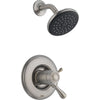 Delta Leland Stainless Steel Finish Thermostatic Shower Faucet with Valve D816V