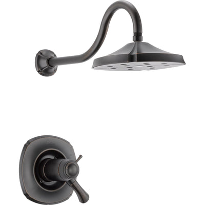 Delta Venetian Bronze Addison Wall Mount Faucet, Robe Hook, 24" Towel Bar, Shower Faucet, Roman Tub Filler Package INCLUDES All Rough-in Valves D051CR