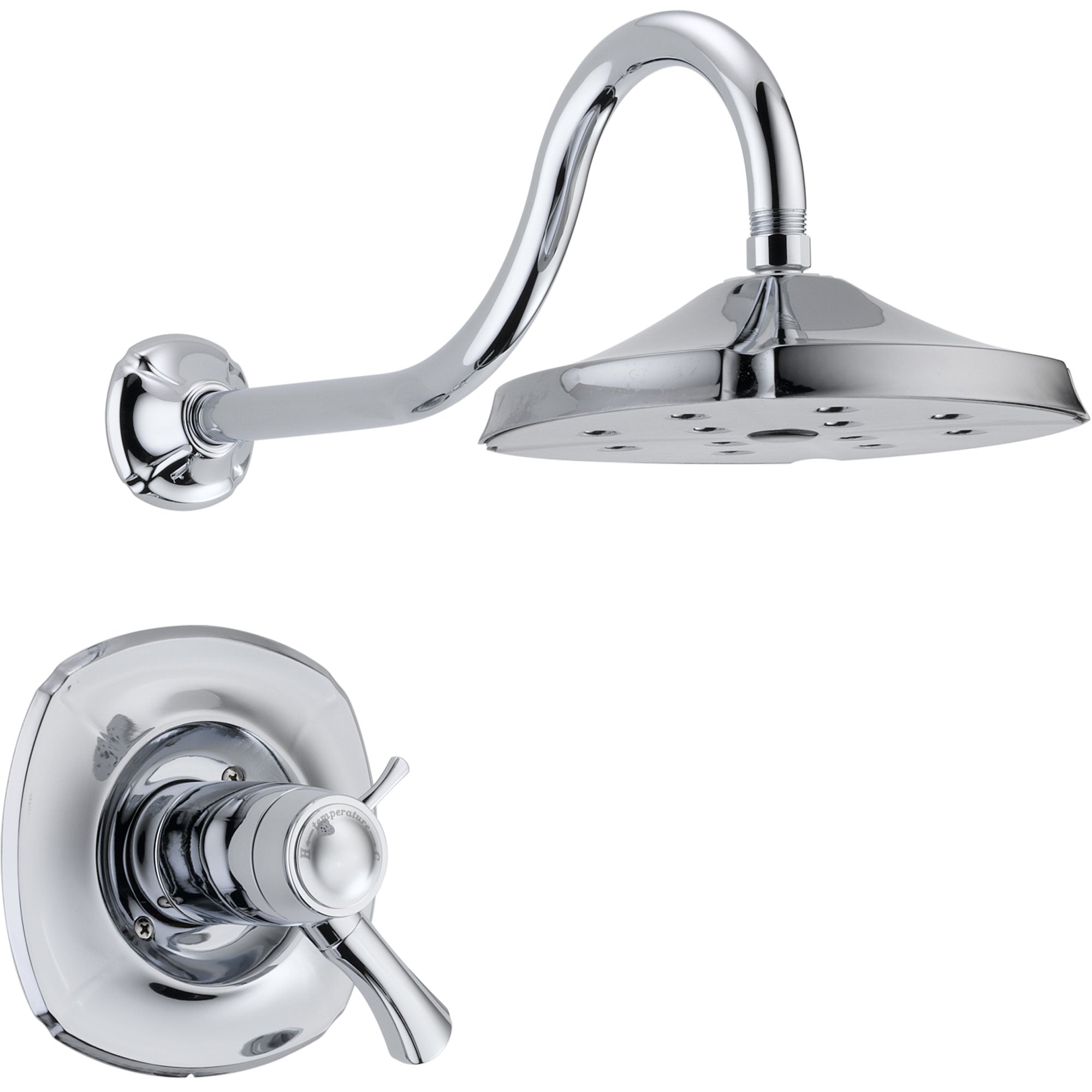 Delta Addison Collection Chrome TempAssure 17T Series Watersense Thermostatic Dual Control Shower only Faucet Trim Kit (Requires Valve) DT17T292