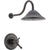 Delta Cassidy Venetian Bronze Thermostatic Large Shower Faucet with Valve D825V