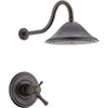 Delta Cassidy Venetian Bronze Thermostatic Large Shower Faucet with Valve D854V