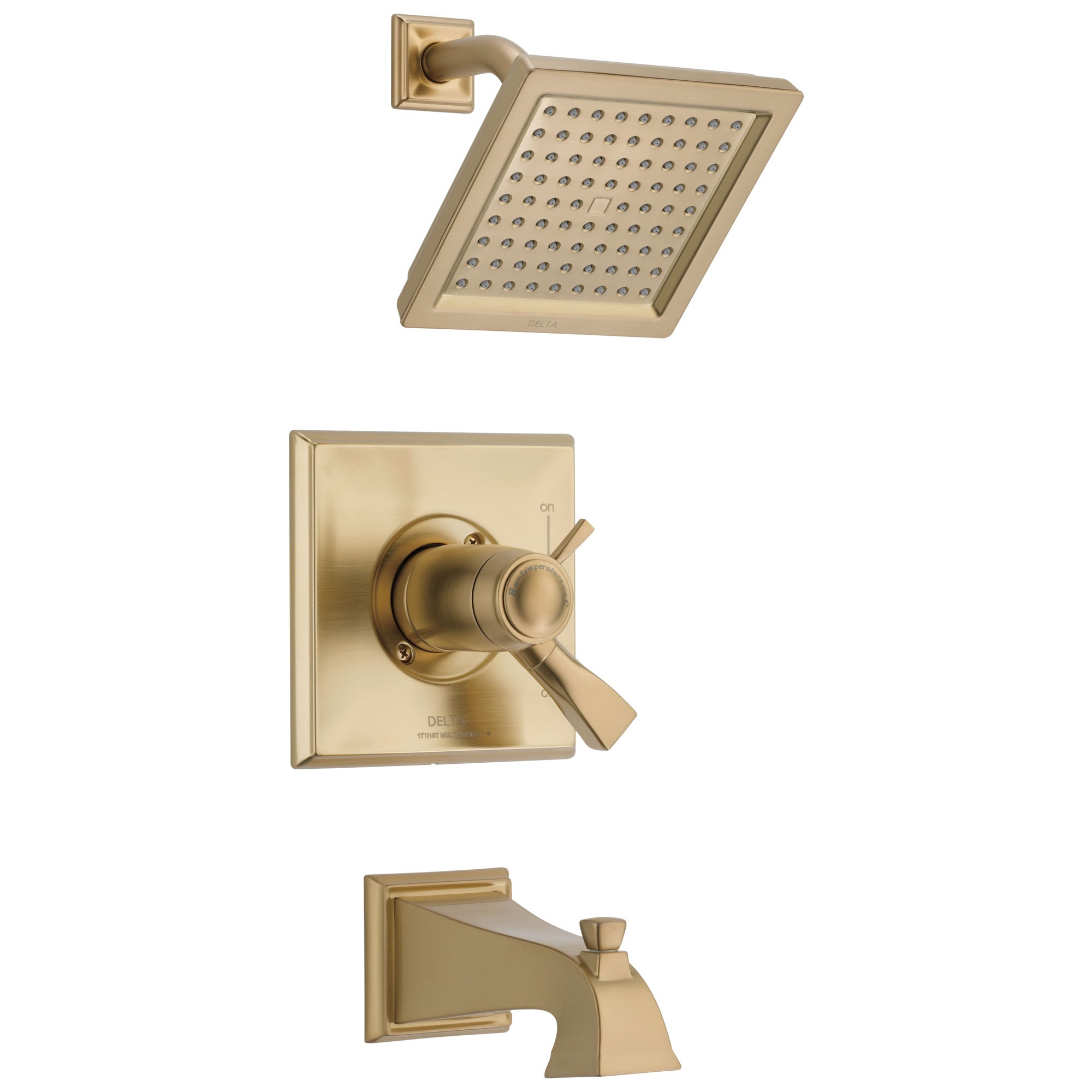 Delta Dryden Champagne Bronze Finish TempAssure 17T Series Water Efficient Tub & Shower Faucet Combination Trim Kit (Requires Valve) DT17T451CZWE