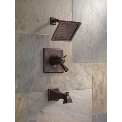 Delta Dryden Thermostatic Control Venetian Bronze Tub & Shower with Valve D498V