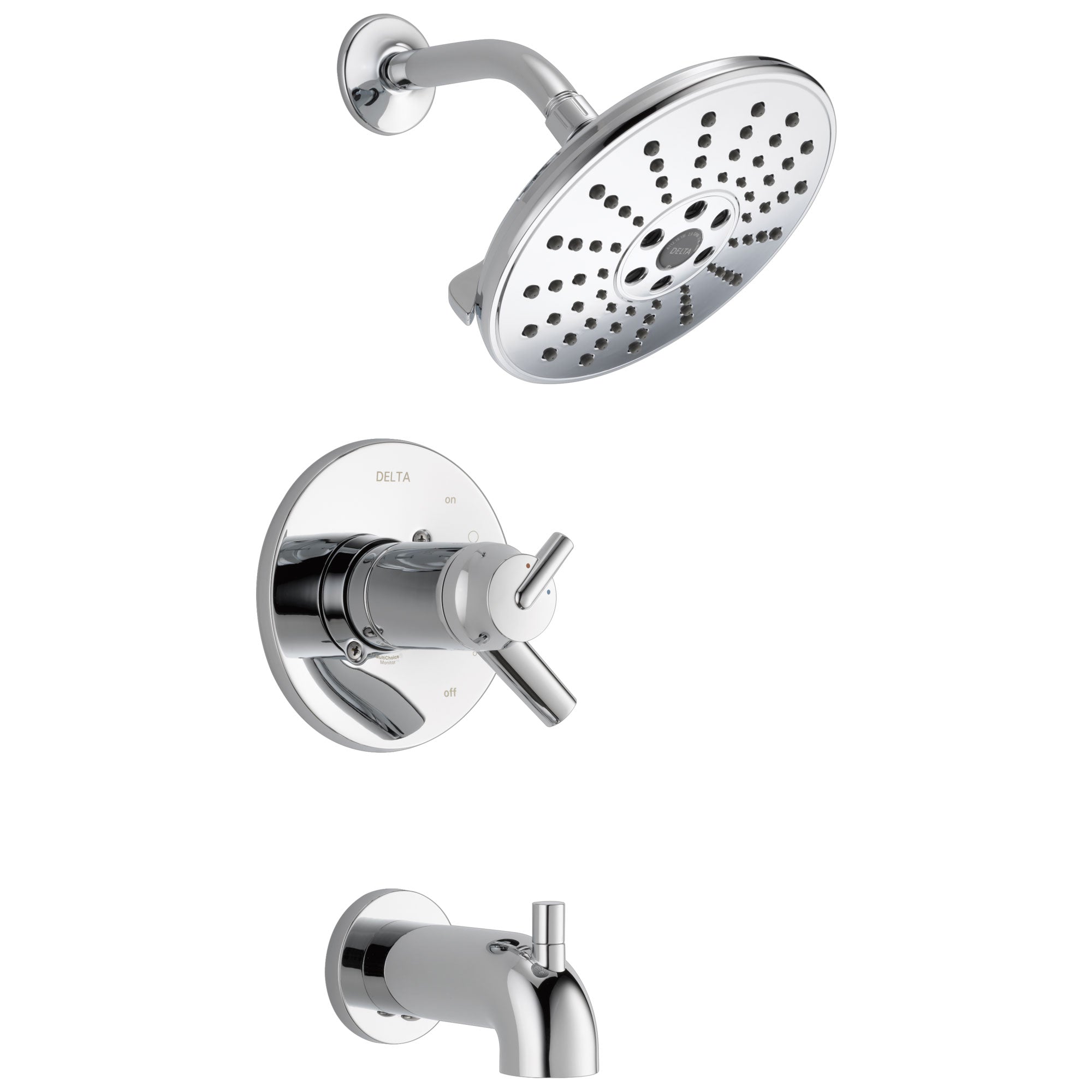 Delta Trinsic Collection Chrome TempAssure 17T Series Watersense Thermostatic Tub and Shower Combo Faucet Trim Kit (Requires Valve) DT17T459H2O