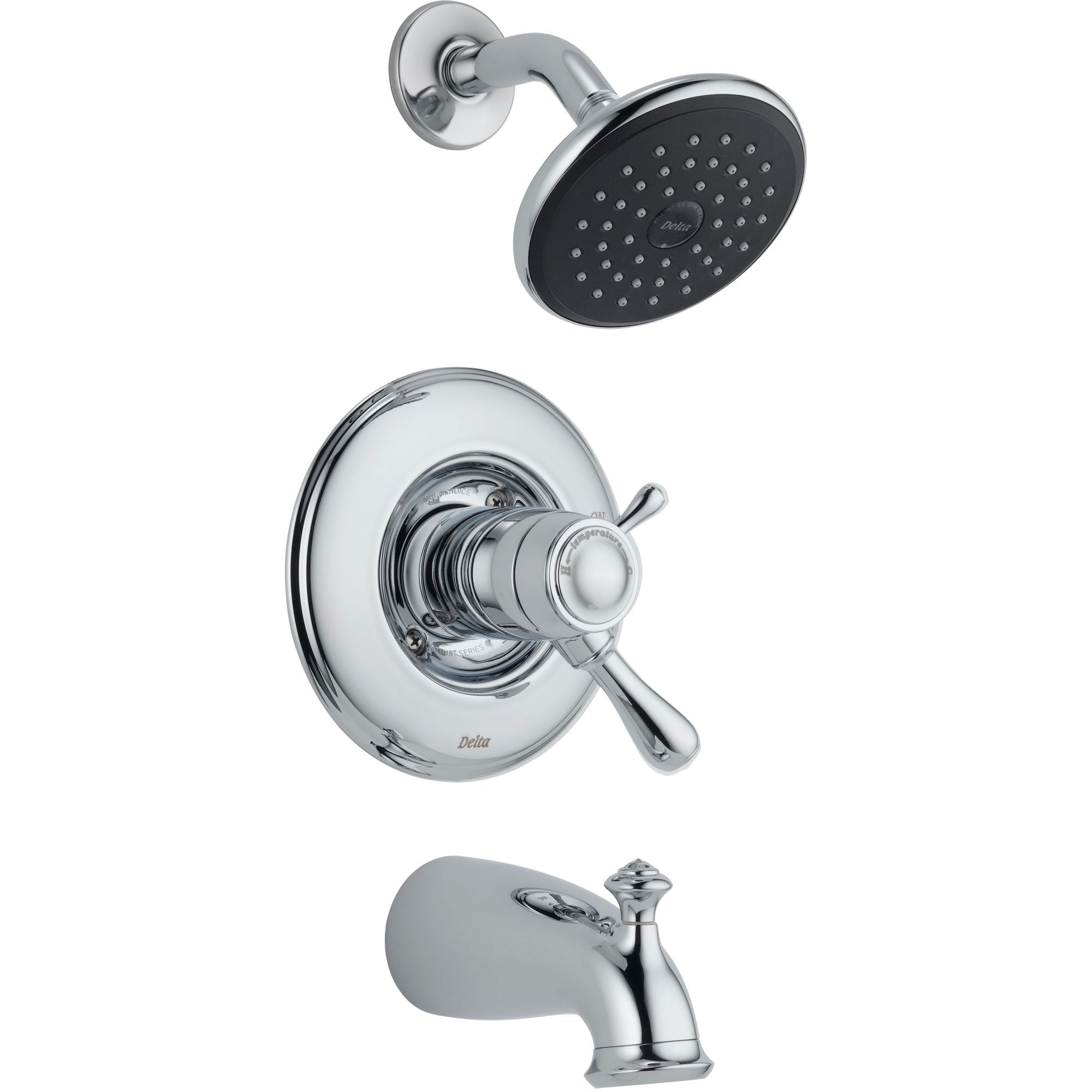 Delta Leland Thermostatic Dual Control Chrome Tub and Shower Faucet Trim 467085